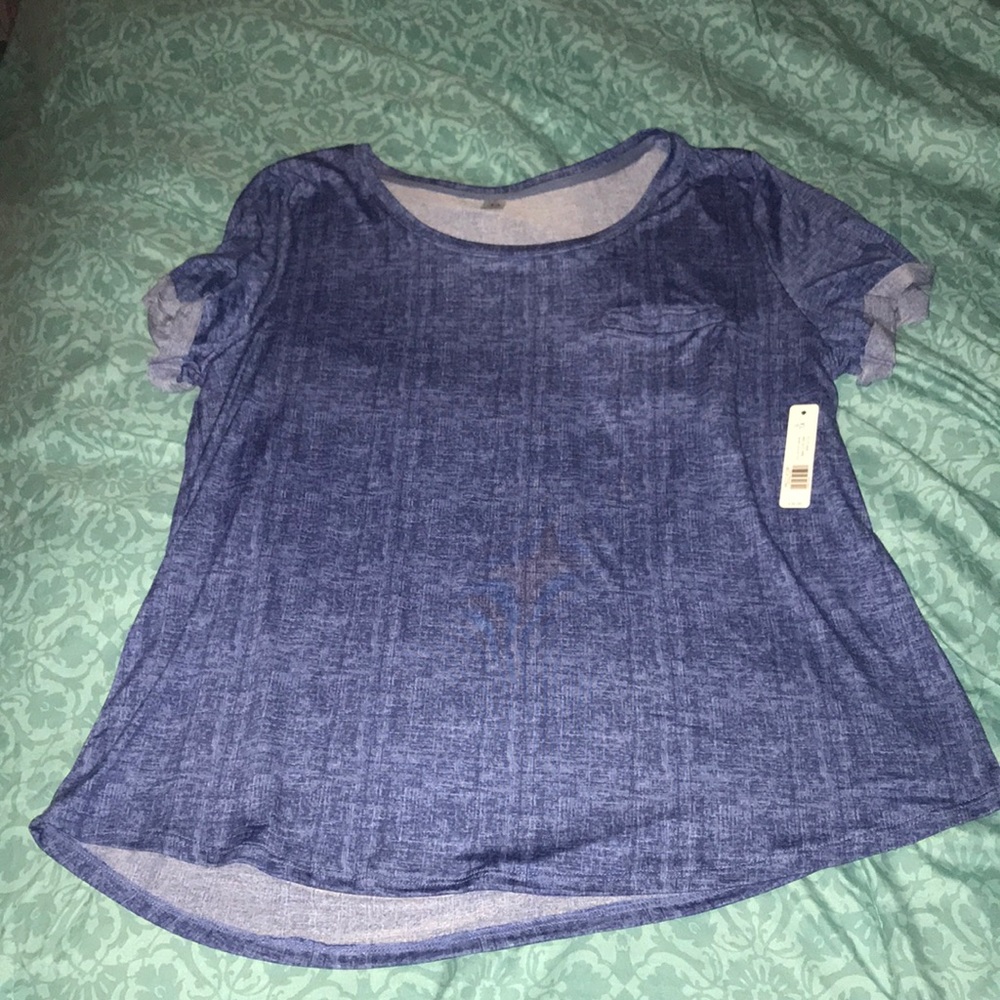 Dark blue sleepwear top with pocket